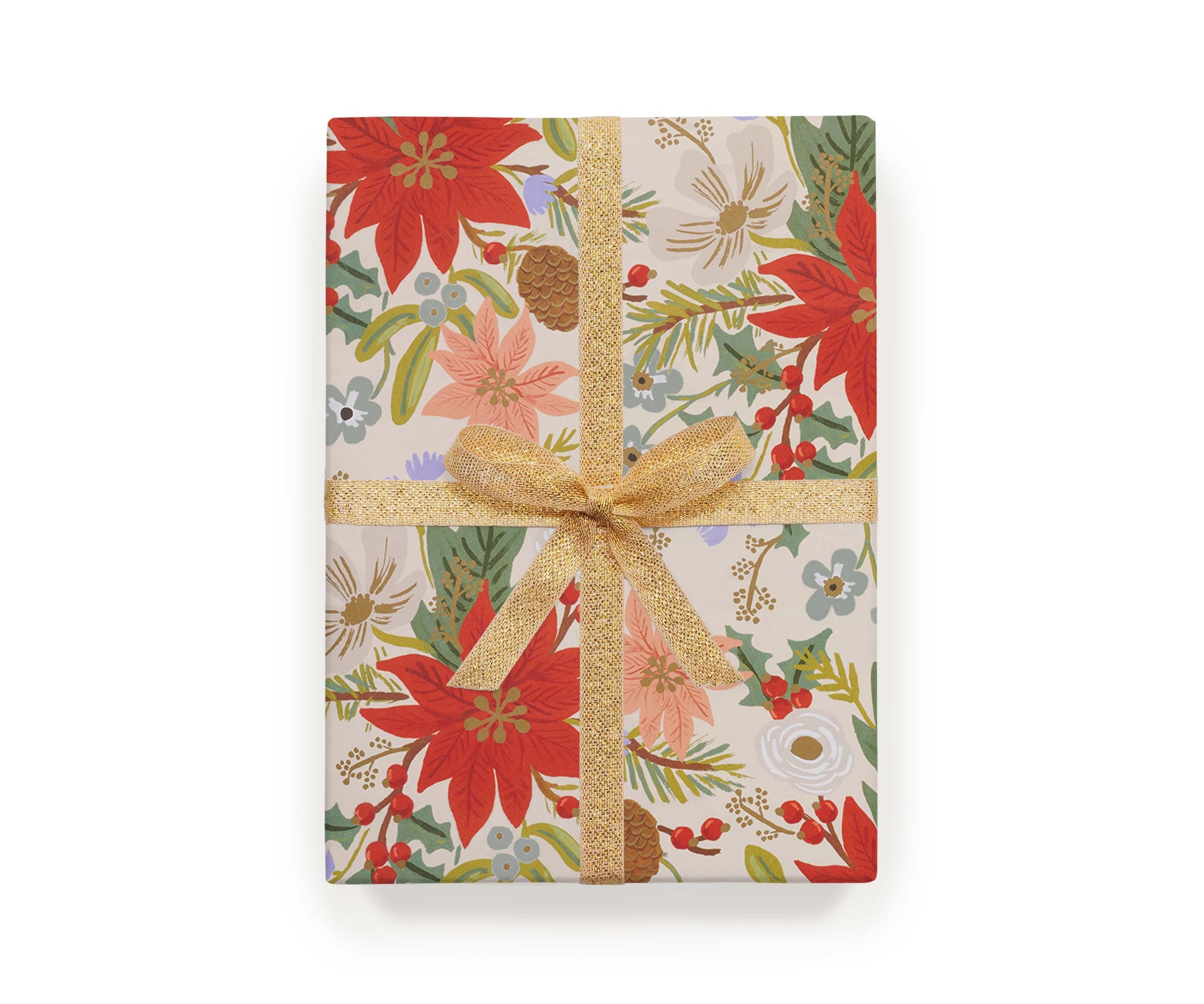 Pretty Poinsettia Wrapping Paper – Paper Raven Co.